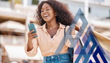 Happy Black Girl Purchasing items from addissuq